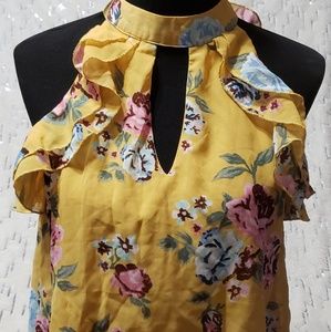 NWT💥Blush Sleeveless floral blouse